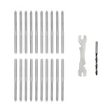 Stainless Steel DIY Rope Balustrade Kit 3.2mm Swage 2 x Lag Screw Term - 10 pack