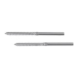 Stainless Steel DIY Rope Balustrade Kit 3.2mm Swage 2 x Lag Screw Term - 10 pack - Low Angle