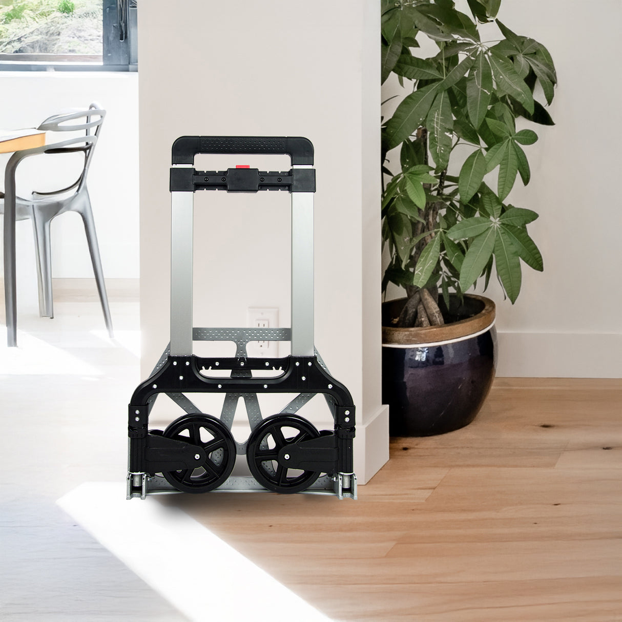 150KG Portable Cart Folding Dolly Push Truck Hand Collapsible Luggage Trolley