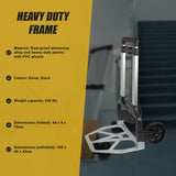 150KG Portable Cart Folding Dolly Push Truck Hand Collapsible Luggage Trolley - Side View