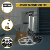 150KG Portable Cart Folding Dolly Push Truck Hand Collapsible Luggage Trolley - Rear View