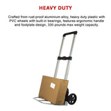 150KG Portable Cart Folding Dolly Push Truck Hand Collapsible Luggage Trolley - Low Angle