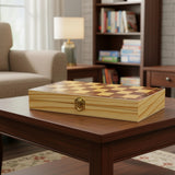 Chess Board Games Folding Large Chess Wooden Chessboard Set Wood Toy Gift - Side View
