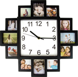 Photo Frame Clock Picture Collage 12Picture Display Photowall