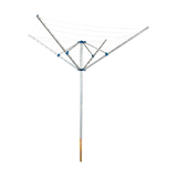 4 Arm Rotary Garden Washing Line Clothes Airer Dryer Outdoor Spike 40m Length - Front View