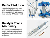 4 Arm Rotary Garden Washing Line Clothes Airer Dryer Outdoor Spike 40m Length - Rear View