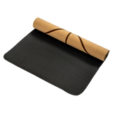 Natural Cork TPE Yoga Mat Sports Eco Friendly Exercise Fitness Gym Pilates - Side View