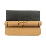 Natural Cork TPE Yoga Mat Sports Eco Friendly Exercise Fitness Gym Pilates - Low Angle