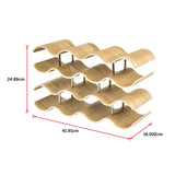 Wooden Wave Wine Rack/Creative Home Grape Wine Holder Shelf Cabinet/Bottle Rack - Extra Image