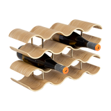 Wooden Wave Wine Rack/Creative Home Grape Wine Holder Shelf Cabinet/Bottle Rack - Front View