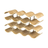 Wooden Wave Wine Rack/Creative Home Grape Wine Holder Shelf Cabinet/Bottle Rack - 45-Degree Angle
