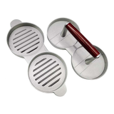 Double Burger Press Hamburger Maker Non Stick Aluminium Beef Patty Meat BBQ - Side View