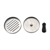 Large Round Hamburger Patty Maker Grill Press Burger Metal Mold Cooking Tools - Rear View