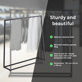 Commercial Clothing Garment Rack Retail Shop Black - Top-Down View