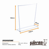 Commercial Clothing Garment Rack Retail Shop White