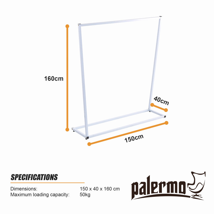 Commercial Clothing Garment Rack Retail Shop White