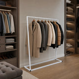 Commercial Clothing Garment Rack Retail Shop White - Front View