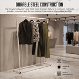 Commercial Clothing Garment Rack Retail Shop White - Close-Up Angle
