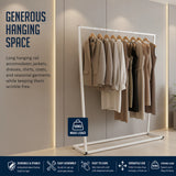 Commercial Clothing Garment Rack Retail Shop White - Low Angle