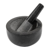 Large Pestle and Mortar Set Durable Granite Stone Spice & Herb Crusher - Close-Up Angle