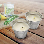 8x Mosquito Insect Bug Repellent Small Bucket Citronella Candles