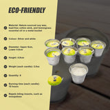 8x Mosquito Insect Bug Repellent Small Bucket Citronella Candles - Side View