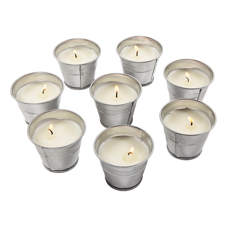 8x Mosquito Insect Bug Repellent Small Bucket Citronella Candles