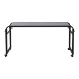Overbed Table Work Laptop Desk with Wheels - Side View