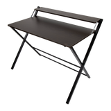 Folding Desk with Shelf Computer Laptop PC Table Side Home Office Furniture - Side View