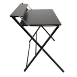Folding Desk with Shelf Computer Laptop PC Table Side Home Office Furniture - 45-Degree Angle