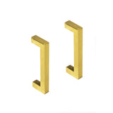 15x Brushed Brass Drawer Pulls Kitchen Cabinet Handles - Gold Finish 96mm - 45-Degree Angle