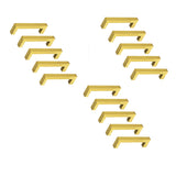 15x Brushed Brass Drawer Pulls Kitchen Cabinet Handles - Gold Finish 96mm - Rear View