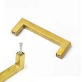 15x Brushed Brass Drawer Pulls Kitchen Cabinet Handles - Gold Finish 96mm - Extra Image