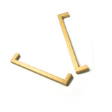 15 x Brushed Brass Drawer Pulls Kitchen Cabinet Handles - Gold Finish 192mm - Top-Down View