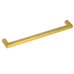 15x Brushed Brass Drawer Pulls Kitchen Cabinet Handles - Gold Finish 256mm