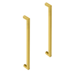 15x Brushed Brass Drawer Pulls Kitchen Cabinet Handles - Gold Finish 256mm