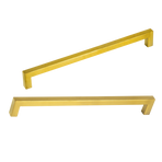 15x Brushed Brass Drawer Pulls Kitchen Cabinet Handles - Gold Finish 256mm