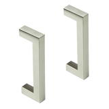 Brushed Nickel Stainless Steel Kitchen Cabinet Square Drawer Pull Door Handles 15-Pack - Rear View