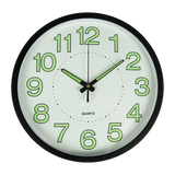 305mm Luminous Wall Clock Glow In The Dark Silent Quartz Indoor Home Modern Clock - Top-Down View
