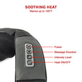 Shiatsu Neck & Back Massager with Heat &ndash; Deep Kneading Massage Pillow for Shoulders - Extra Image