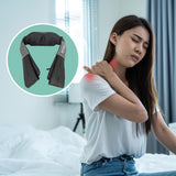 Shiatsu Neck & Back Massager with Heat &ndash; Deep Kneading Massage Pillow for Shoulders - Rear View