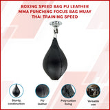 Boxing Speed Bag PU Leather MMA Punching Focus Bag Muay Thai Training Speed - Front View