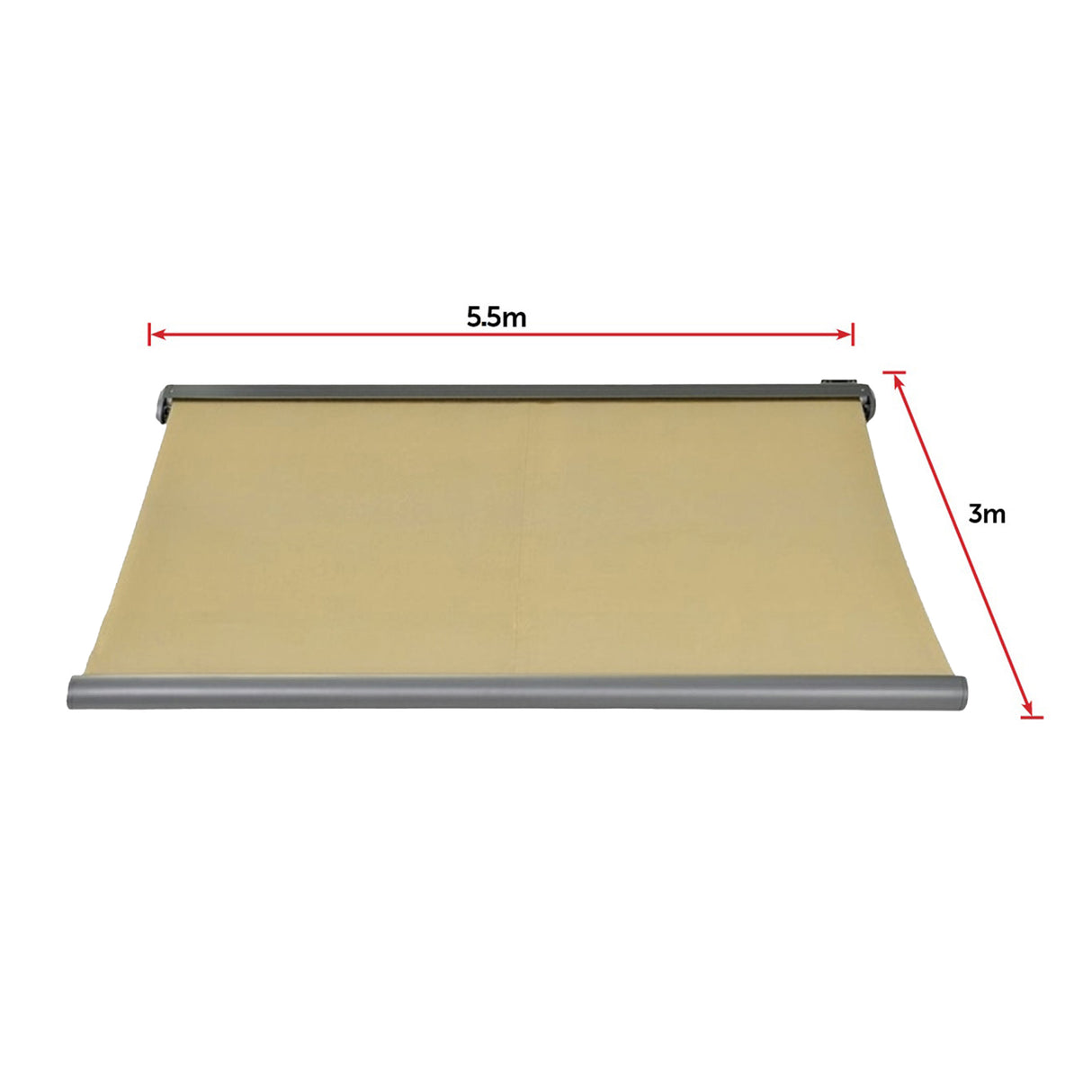 Heavy Duty Full Cassette Motorised Awning - 5.5m x 3.0m
