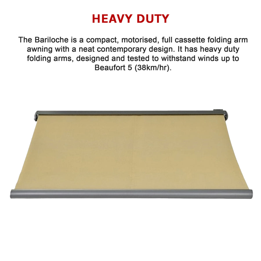 Heavy Duty Full Cassette Motorised Awning - 5.5m x 3.0m