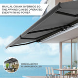 Heavy Duty Full Cassette Motorised Awning - 5.5m x 3.0m - Low Angle