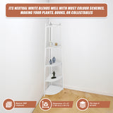 Corner Ladder Shelf Bookcase Display Storage Unit - Low Angle