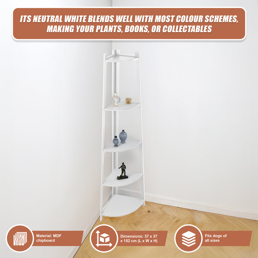 Corner Ladder Shelf Bookcase Display Storage Unit