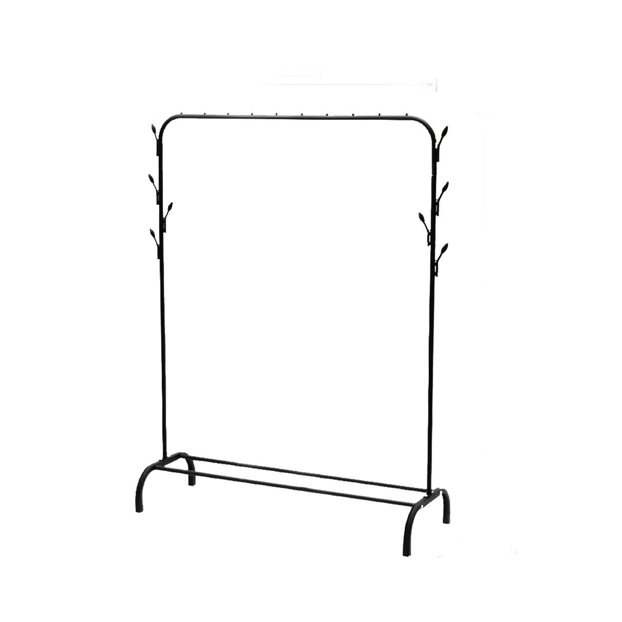 Closet Organizer Metal Garment Rack Portable Clothes Hanger Storage Shoes Rack Black