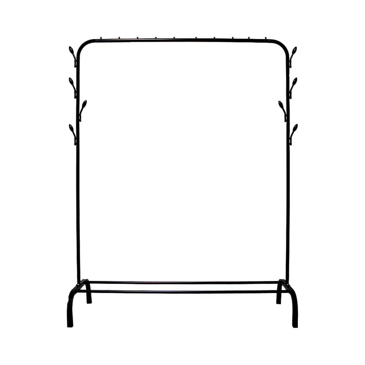 Closet Organizer Metal Garment Rack Portable Clothes Hanger Storage Shoes Rack Black