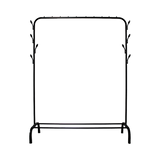 Closet Organizer Metal Garment Rack Portable Clothes Hanger Storage Shoes Rack Black